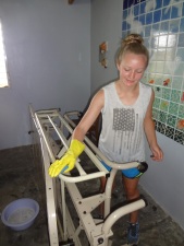 Dom Repub - Jaycee cleaning at clinic